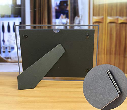 Cq acrylic 8.5x11 Glass Picture Frame,Silver Mirrored for Photo Display Stand on Tabletop,Pack of 2